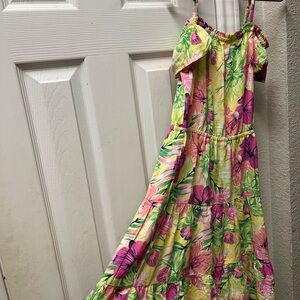 Floral Yellow Kids Dress